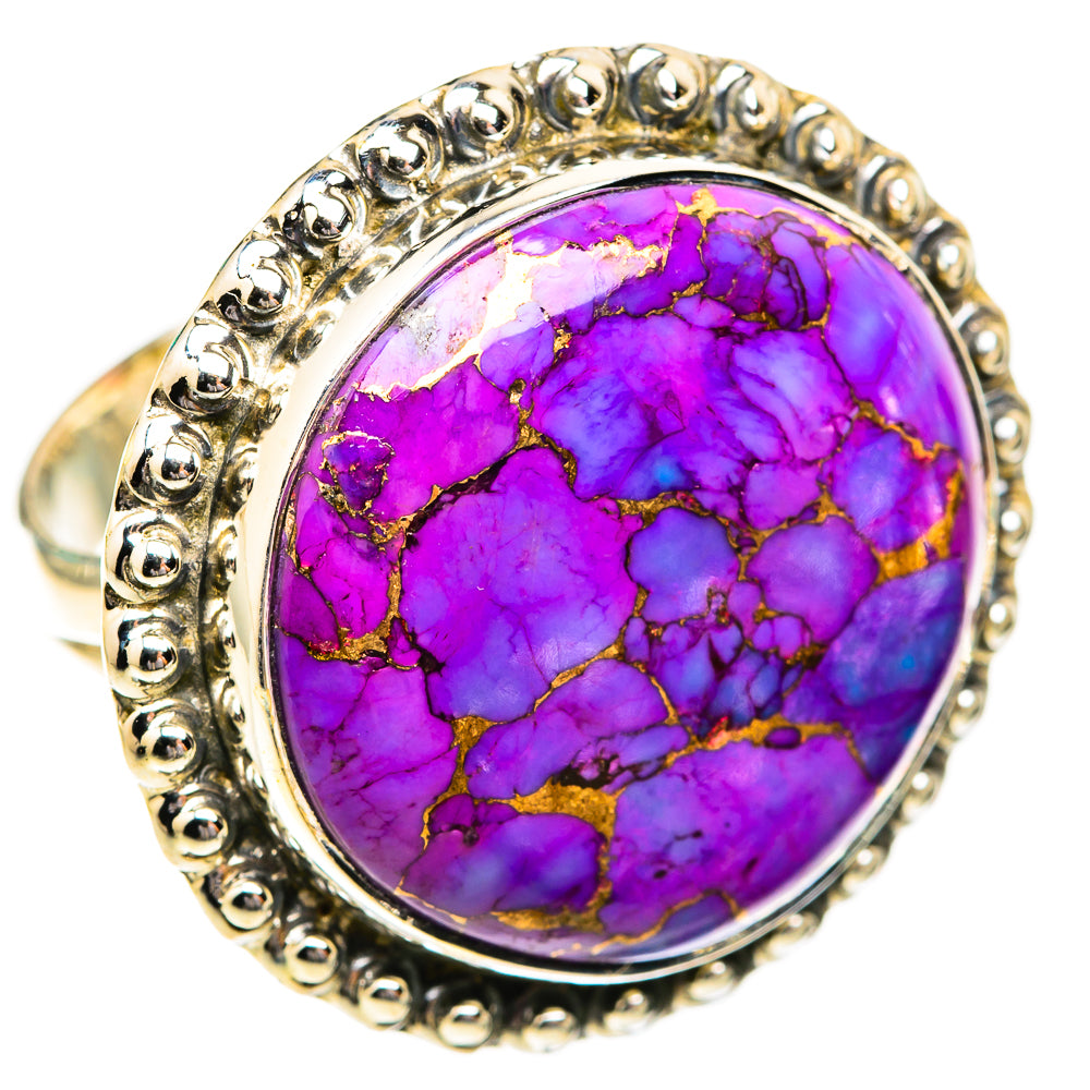 Purple Copper Composite Turquoise Rings handcrafted by Anasilvercos - RING118806 - Photo 2
