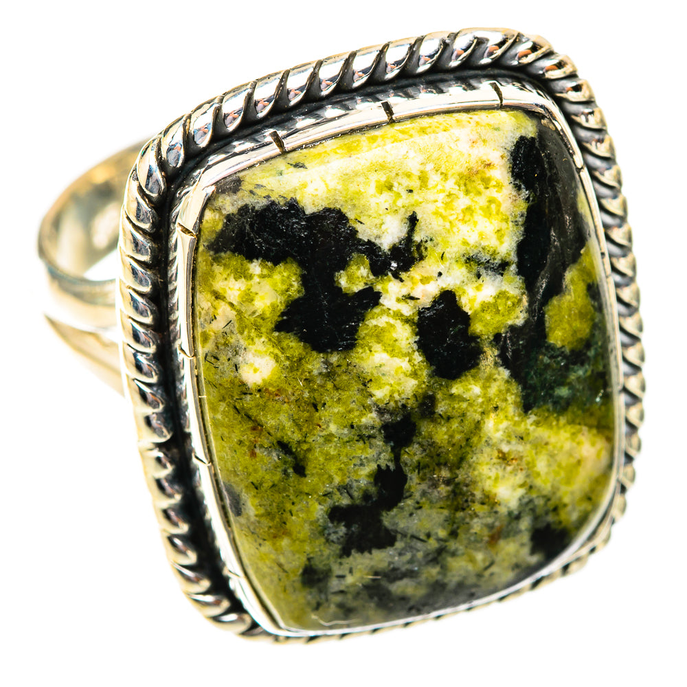 Serpentine Stone Rings handcrafted by Anasilvercos - RING118827 - Photo 2