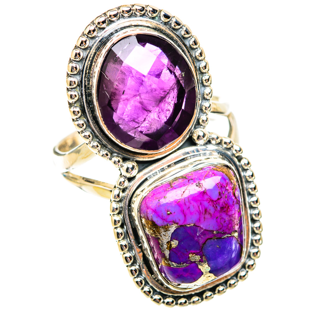 Purple Copper Composite Turquoise Rings handcrafted by Anasilvercos - RING118838 - Photo 2