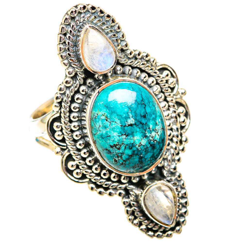 Tibetan Turquoise Rings handcrafted by Anasilvercos - RING118855 - Photo 2