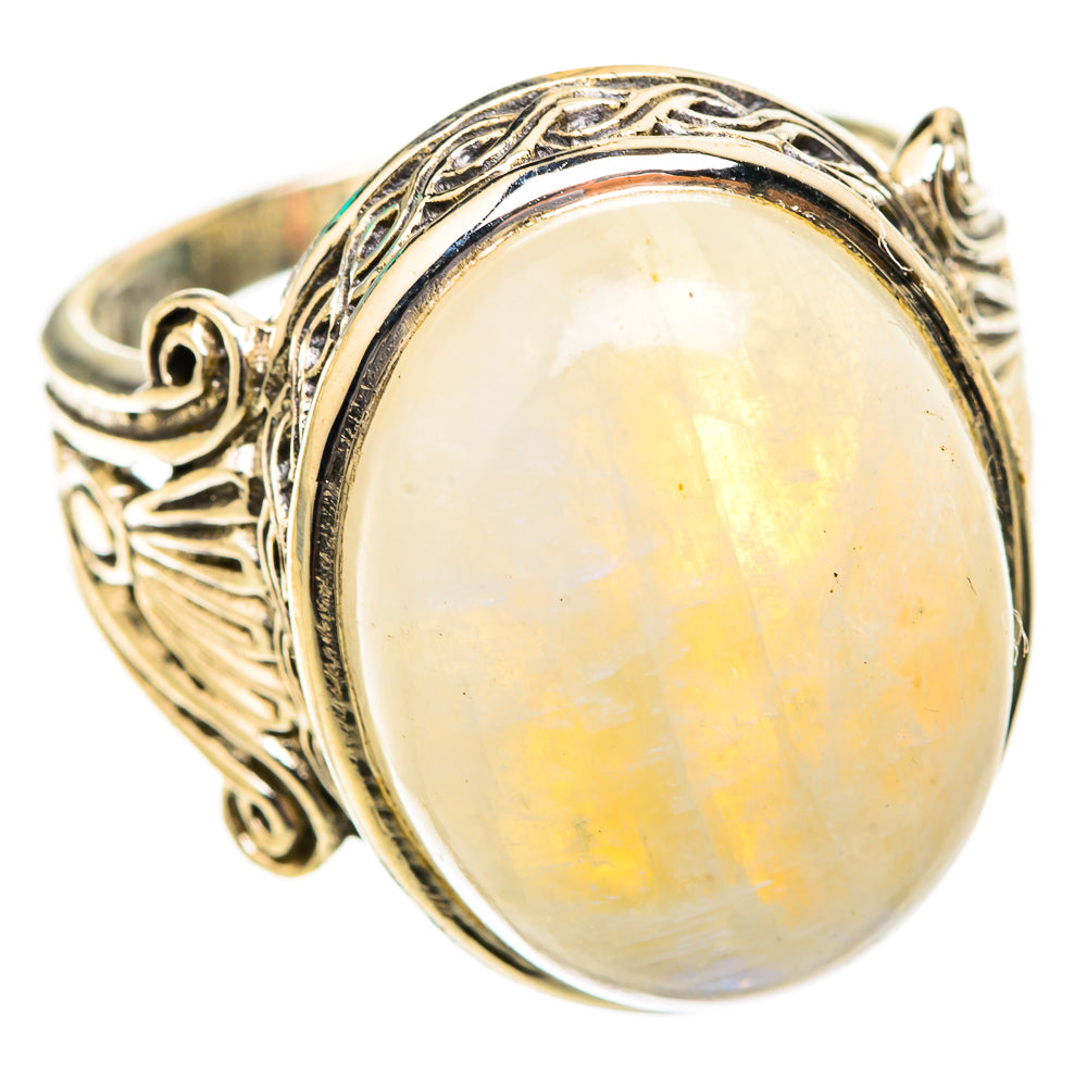Rainbow Moonstone Rings handcrafted by Anasilvercos - RING118900 - Photo 2