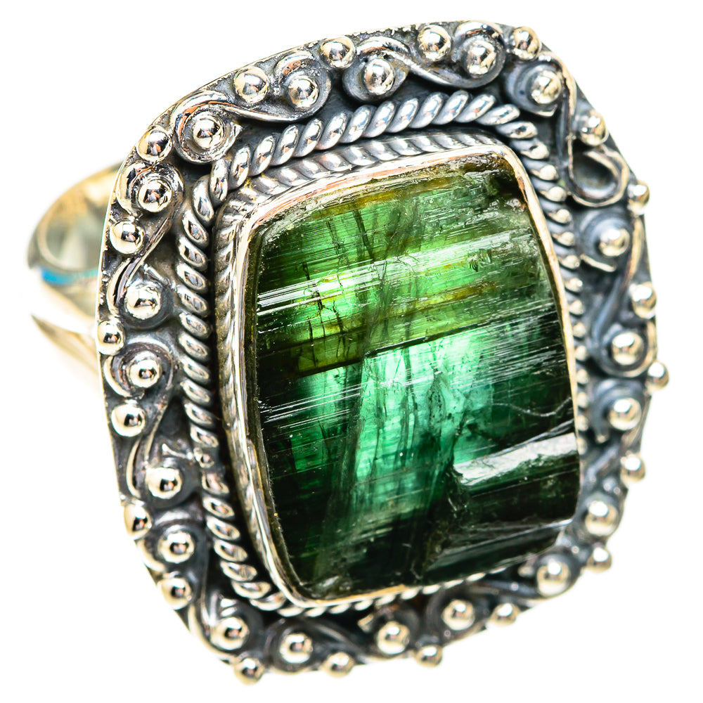 Green Tourmaline Rings handcrafted by Anasilvercos - RING118937 - Photo 2