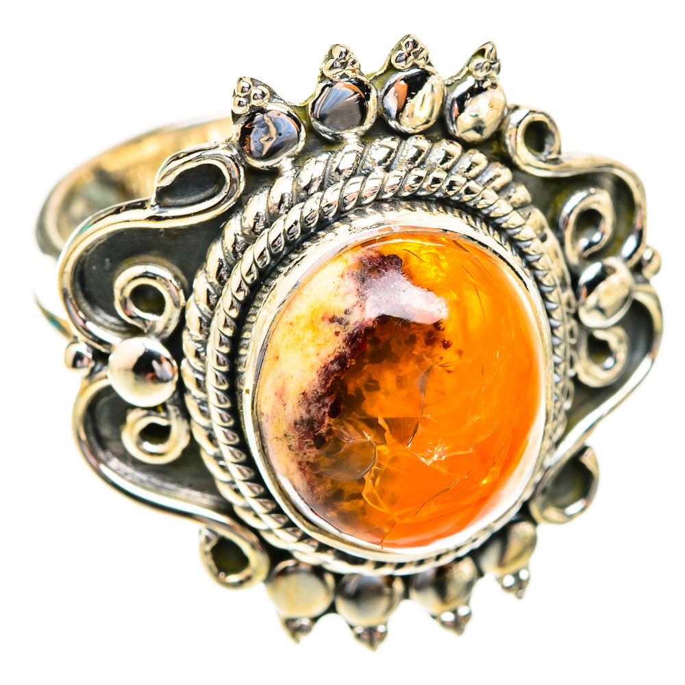 Mexican Fire Opal Rings handcrafted by Anasilvercos - RING118952 - Photo 2