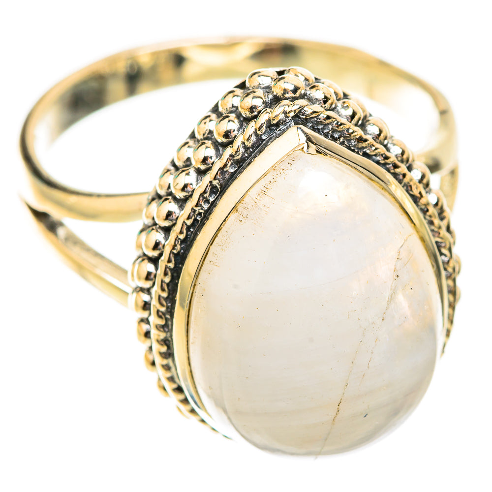Rainbow Moonstone Rings handcrafted by Anasilvercos - RING118971 - Photo 2