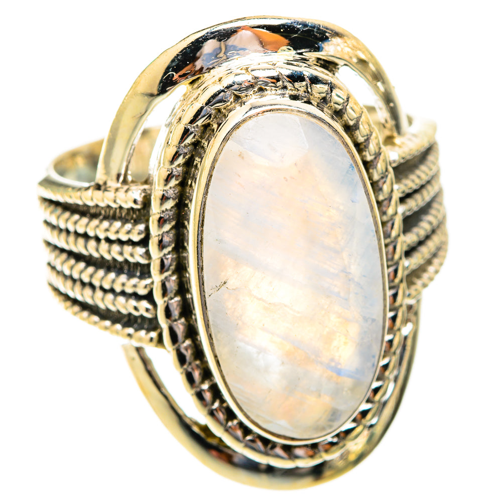 Rainbow Moonstone Rings handcrafted by Anasilvercos - RING118972 - Photo 2