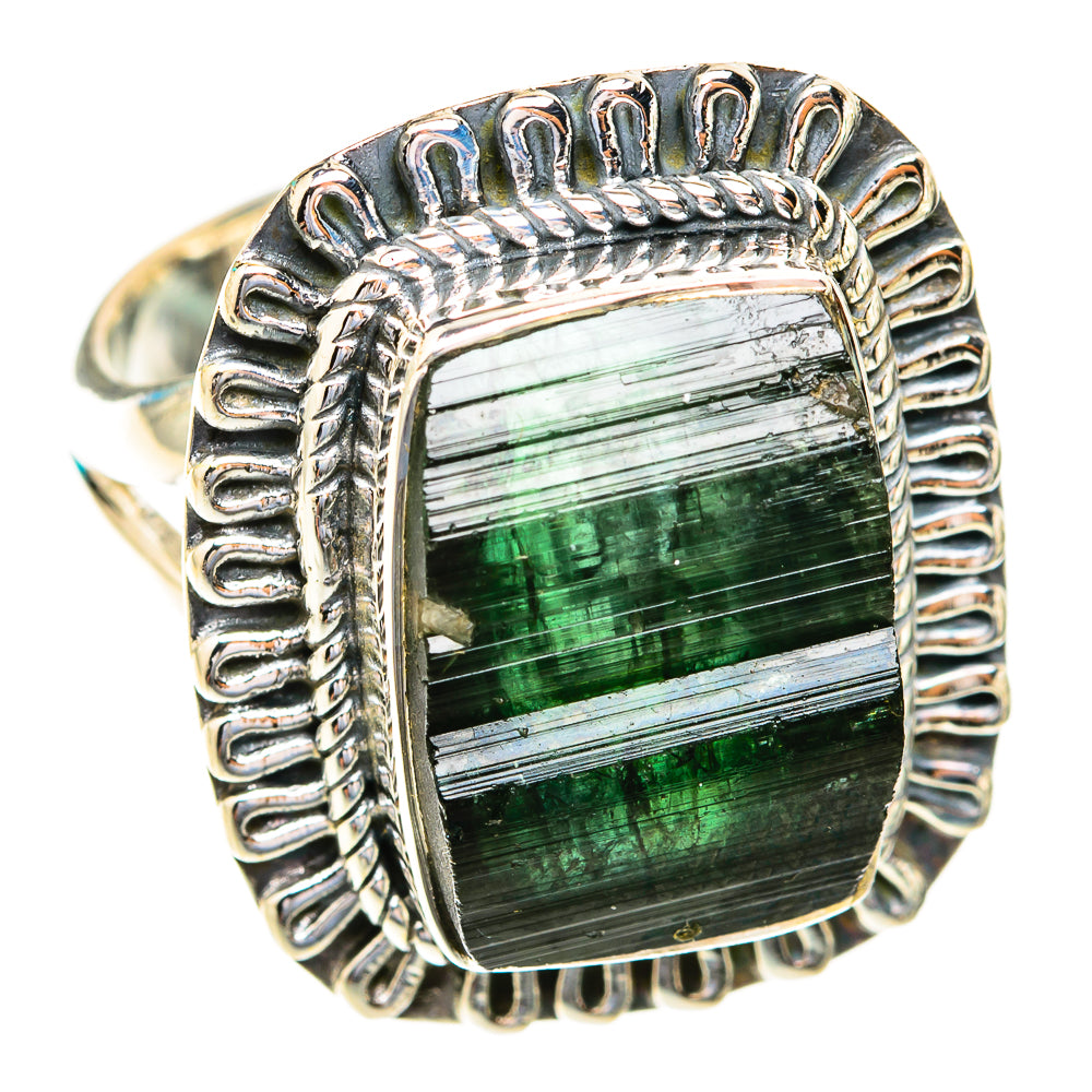 Green Tourmaline Rings handcrafted by Anasilvercos - RING118980 - Photo 2