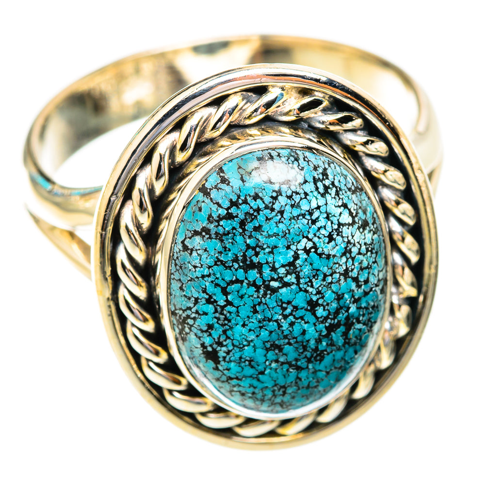 Tibetan Turquoise Rings handcrafted by Anasilvercos - RING119018 - Photo 2