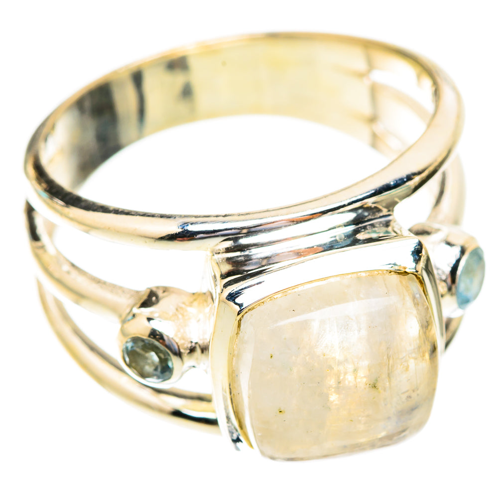 Rainbow Moonstone Rings handcrafted by Anasilvercos - RING119033 - Photo 2