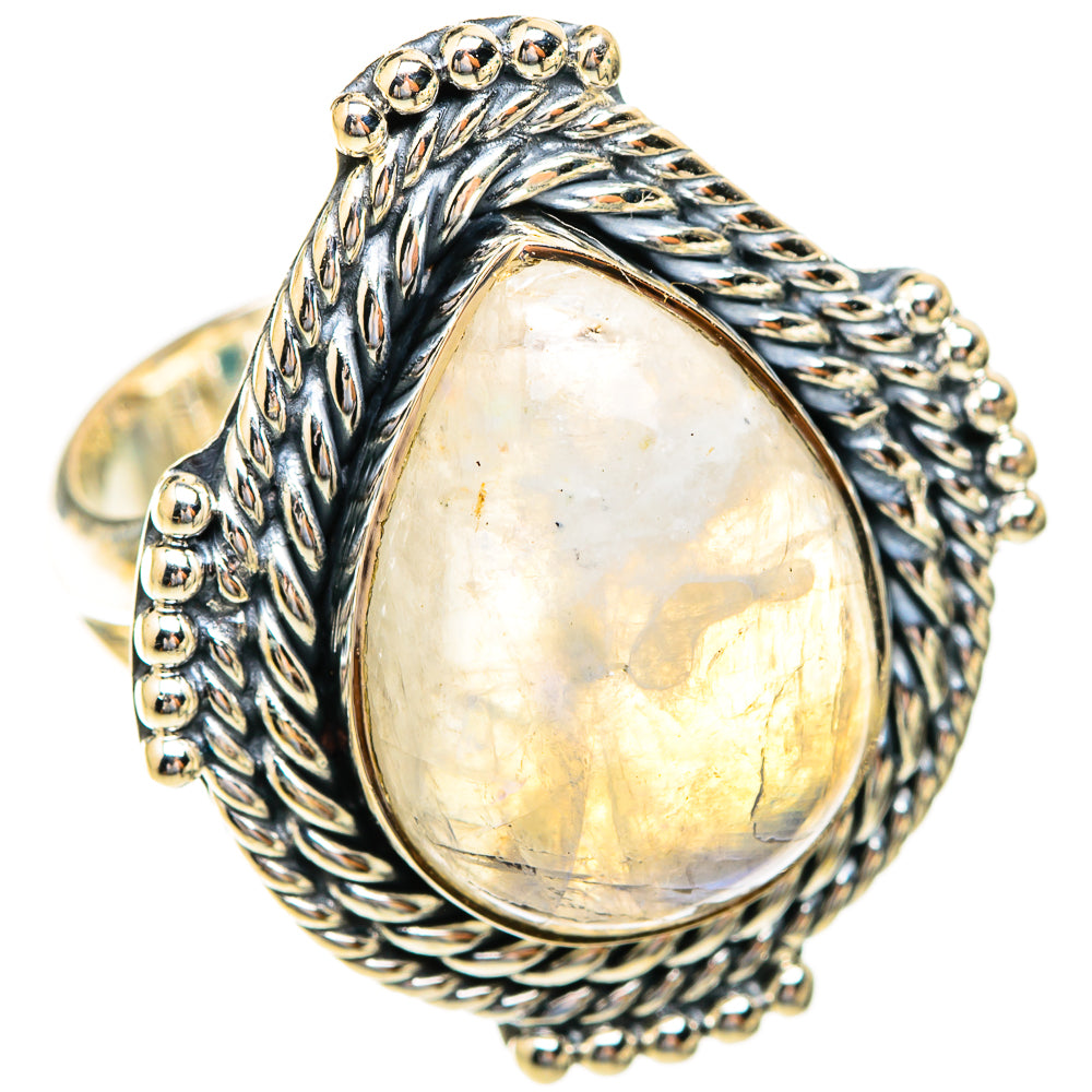 Rainbow Moonstone Rings handcrafted by Anasilvercos - RING119048 - Photo 2