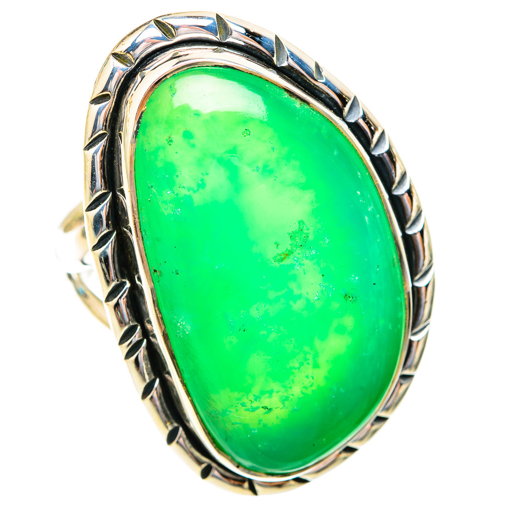 Chrysoprase Rings handcrafted by Anasilvercos - RING119059 - Photo 2