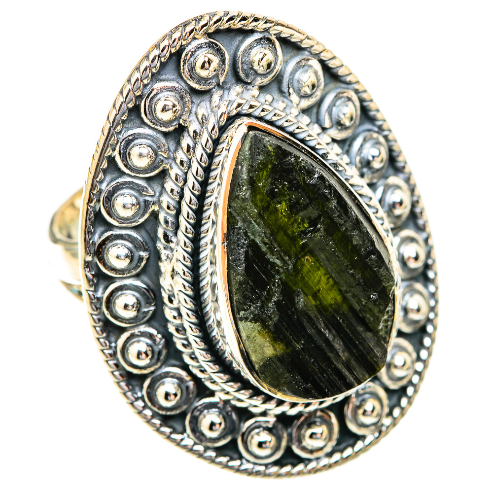 Green Tourmaline Rings handcrafted by Anasilvercos - RING119061 - Photo 2