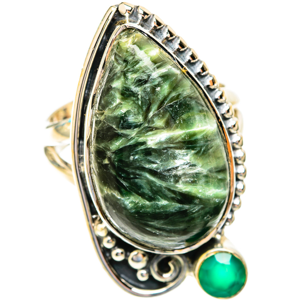 Seraphinite Rings handcrafted by Anasilvercos - RING119094 - Photo 2