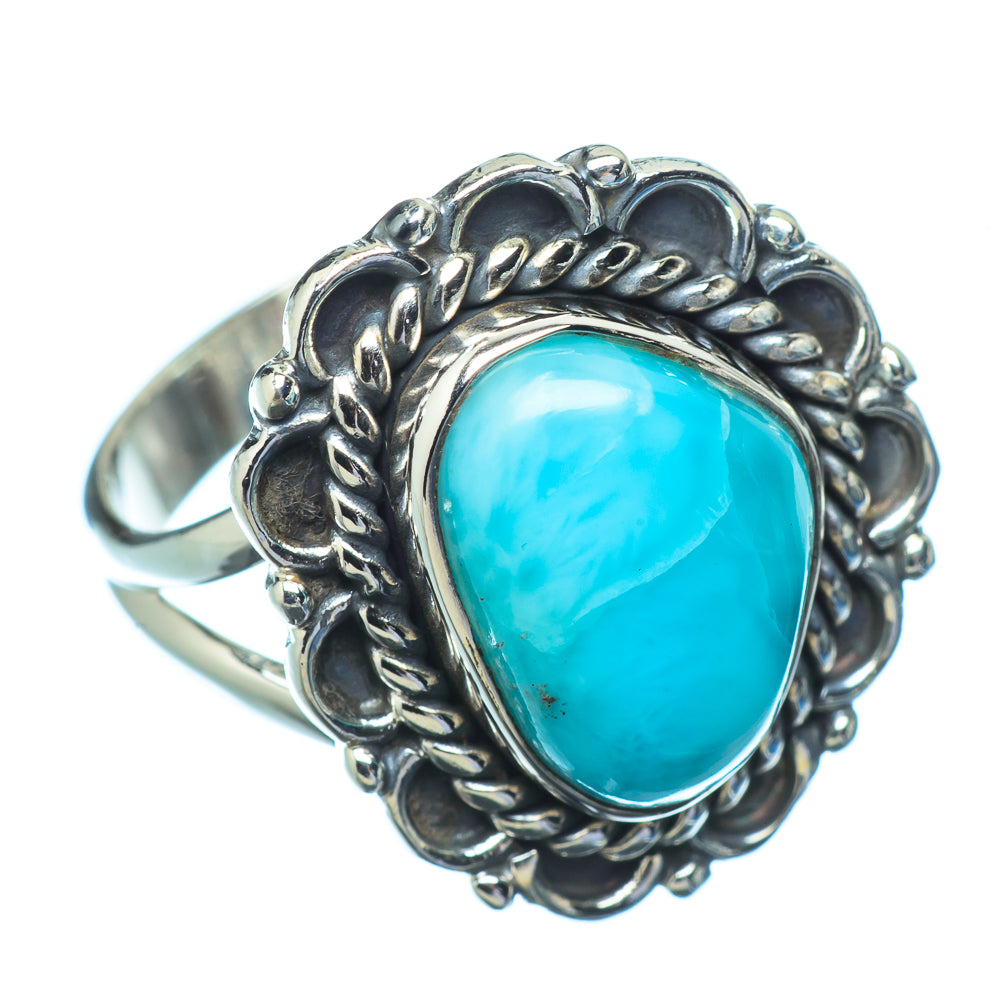 Larimar Rings handcrafted by Anasilvercos - RING11910