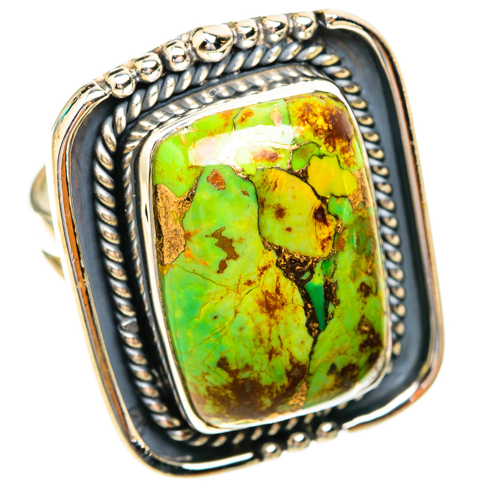 Green Copper Composite Turquoise Rings handcrafted by Anasilvercos - RING119126 - Photo 2
