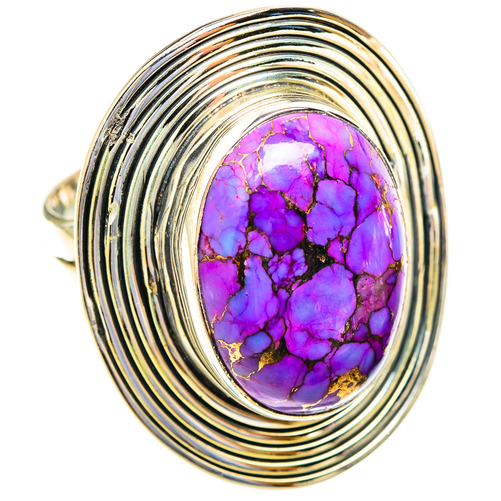 Purple Copper Composite Turquoise Rings handcrafted by Anasilvercos - RING119134 - Photo 2