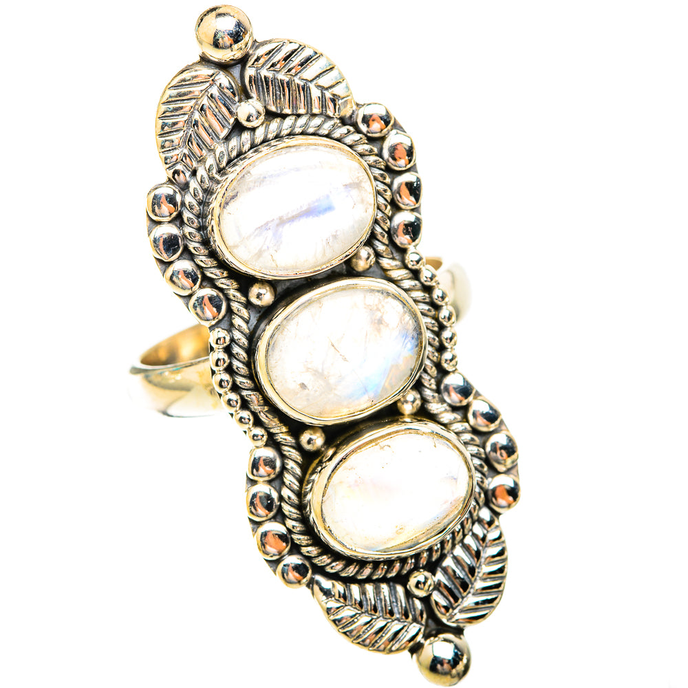 Rainbow Moonstone Rings handcrafted by Anasilvercos - RING119139 - Photo 2