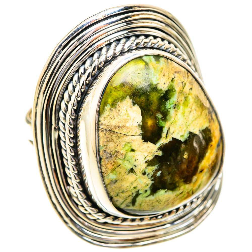 Australian Green Opal Rings handcrafted by Anasilvercos - RING119150 - Photo 2