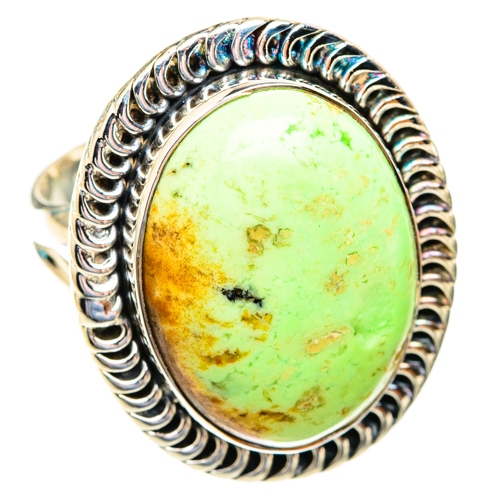 Lemon Chrysoprase Rings handcrafted by Anasilvercos - RING119153 - Photo 2