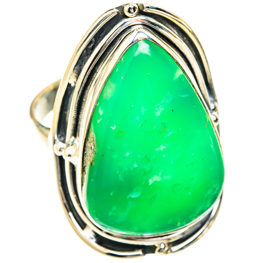 Chrysoprase Rings handcrafted by Anasilvercos - RING119155 - Photo 2