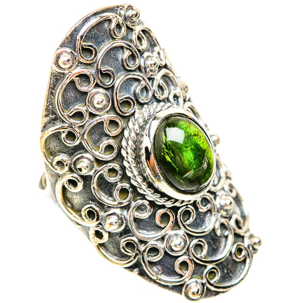 Green Tourmaline Rings handcrafted by Anasilvercos - RING119156 - Photo 2