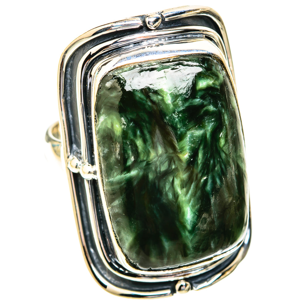Seraphinite Rings handcrafted by Anasilvercos - RING119183 - Photo 2