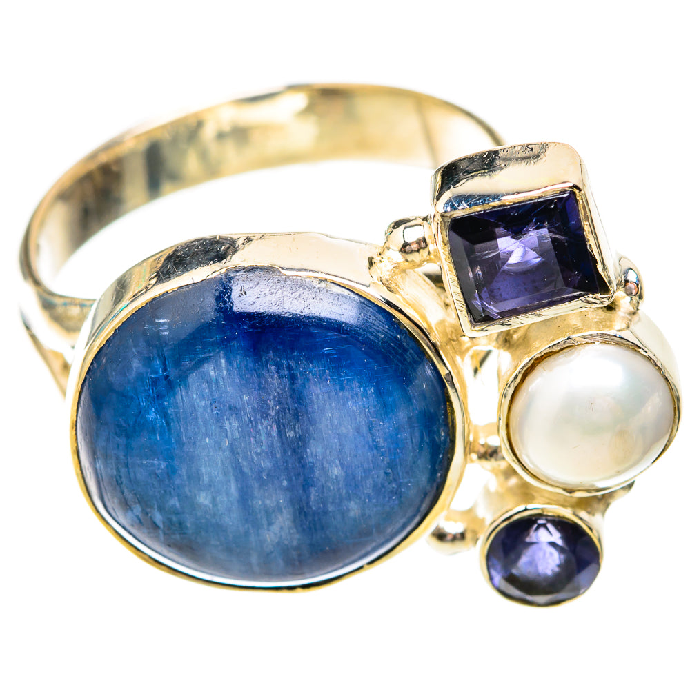 Kyanite, Tanzanite, Rainbow Moonstone Rings handcrafted by Anasilvercos - RING119215 - Photo 2