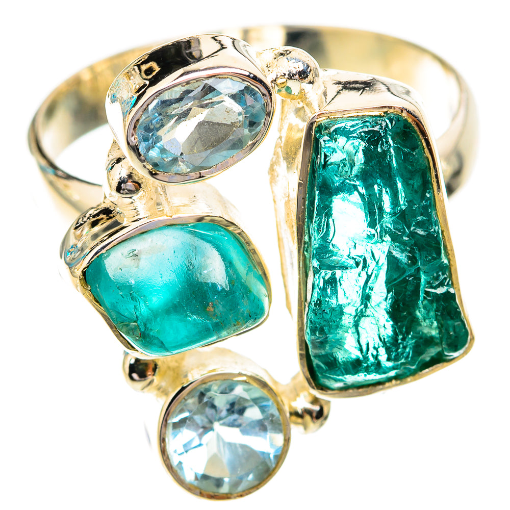 Apatite, Blue Topaz Rings handcrafted by Anasilvercos - RING119273 - Photo 2