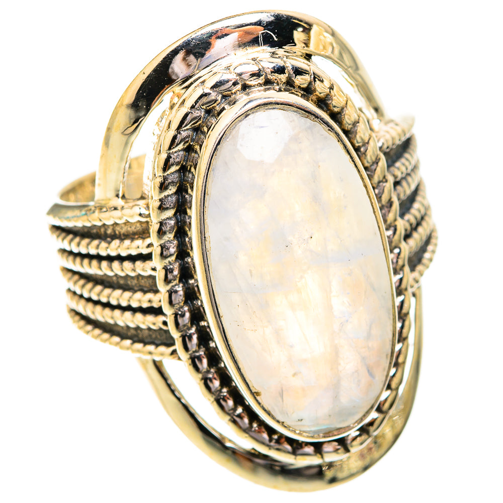 Rainbow Moonstone Rings handcrafted by Anasilvercos - RING119290 - Photo 2