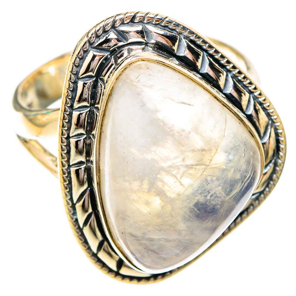 Rainbow Moonstone Rings handcrafted by Anasilvercos - RING119291 - Photo 2