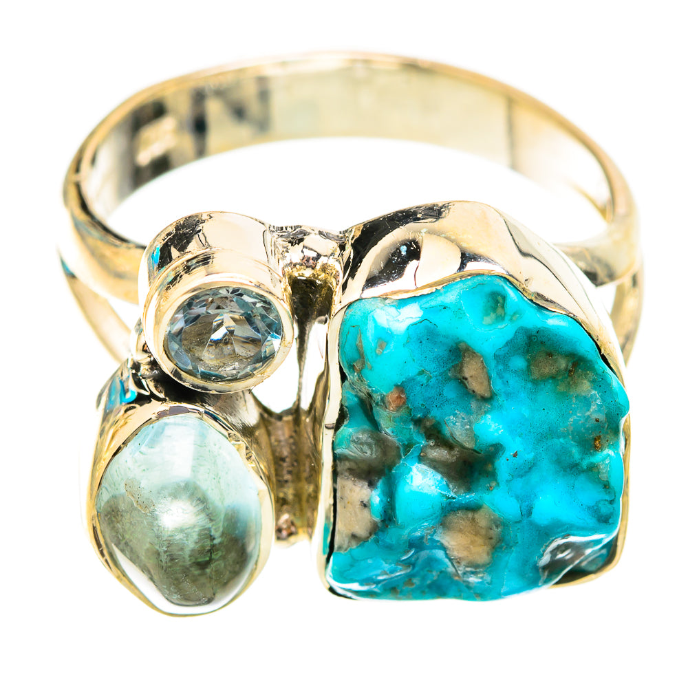 Turquoise, Aquamarine, Blue Topaz Rings handcrafted by Anasilvercos - RING119294 - Photo 2