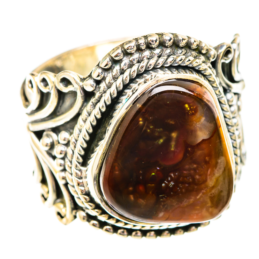 Mexican Fire Agate Rings handcrafted by Anasilvercos - RING119305 - Photo 2