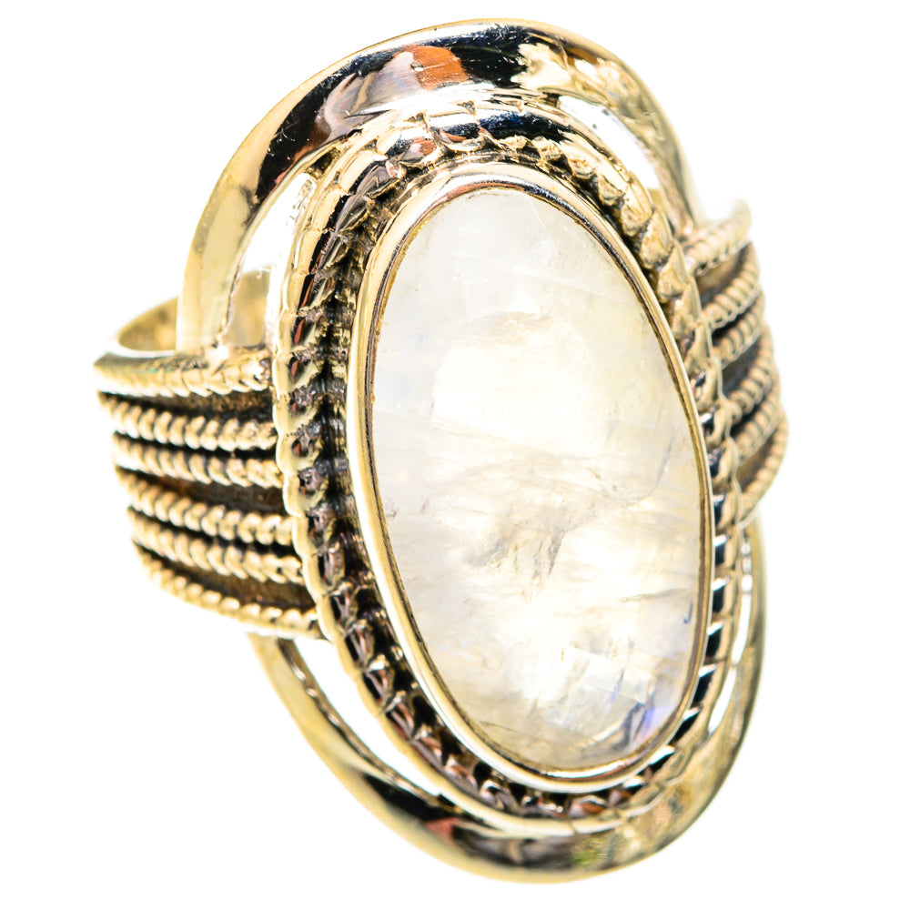 Rainbow Moonstone Rings handcrafted by Anasilvercos - RING119314 - Photo 2