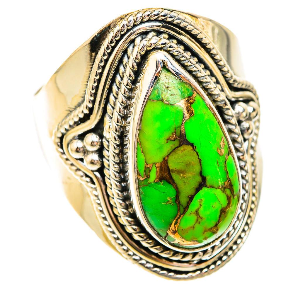 Green Copper Composite Turquoise Rings handcrafted by Anasilvercos - RING119325 - Photo 2
