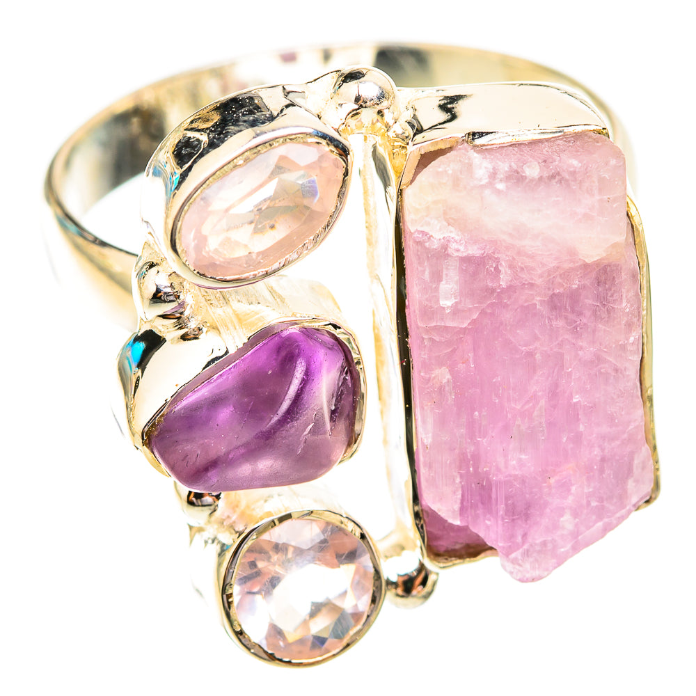 Kunzite, Amethyst, Rose Quartz Rings handcrafted by Anasilvercos - RING119332 - Photo 2