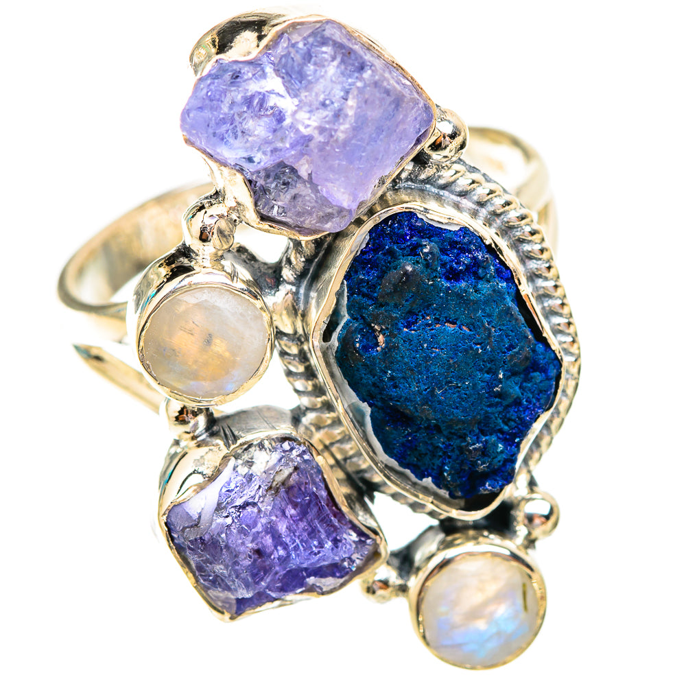 Lapis Lazuli, Tanzanite, Rainbow Moonstone Rings handcrafted by Anasilvercos - RING119346 - Photo 2