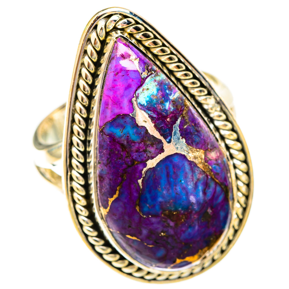 Purple Copper Composite Turquoise Rings handcrafted by Anasilvercos - RING119366 - Photo 2