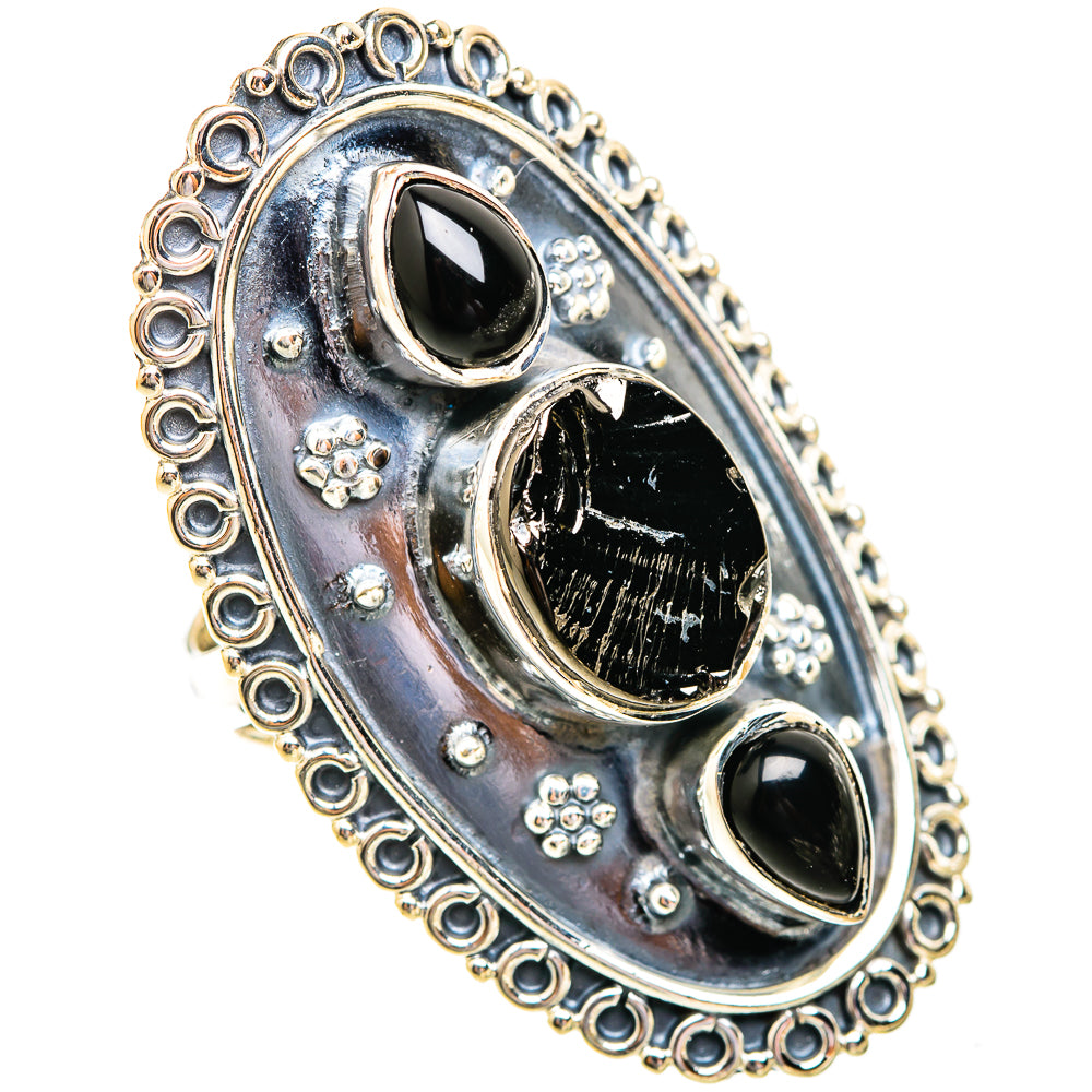 Shungite, Black Onyx Rings handcrafted by Anasilvercos - RING119368 - Photo 2