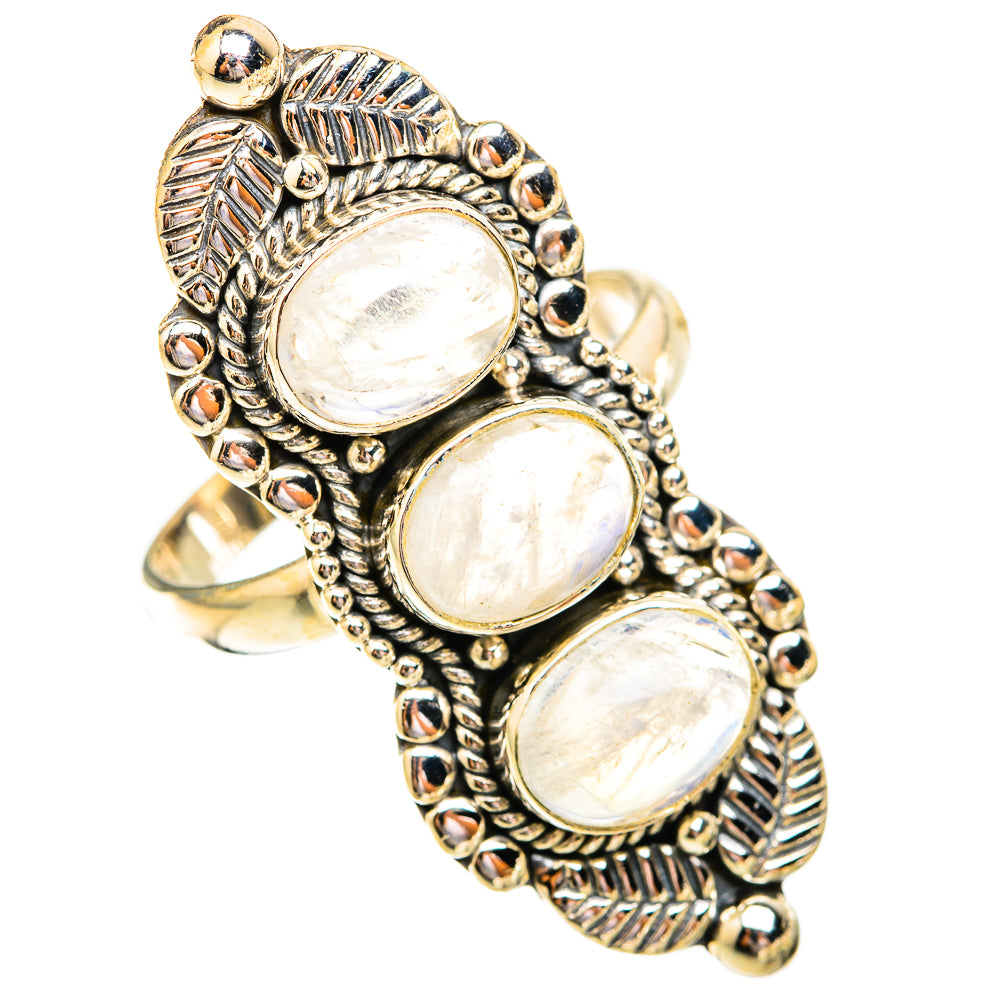 Rainbow Moonstone Rings handcrafted by Anasilvercos - RING119374 - Photo 2
