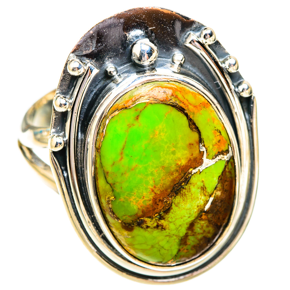 Green Copper Composite Turquoise Rings handcrafted by Anasilvercos - RING119396 - Photo 2