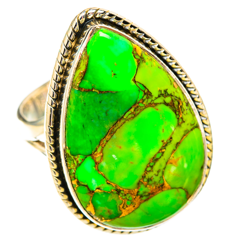 Green Copper Composite Turquoise Rings handcrafted by Anasilvercos - RING119399 - Photo 2