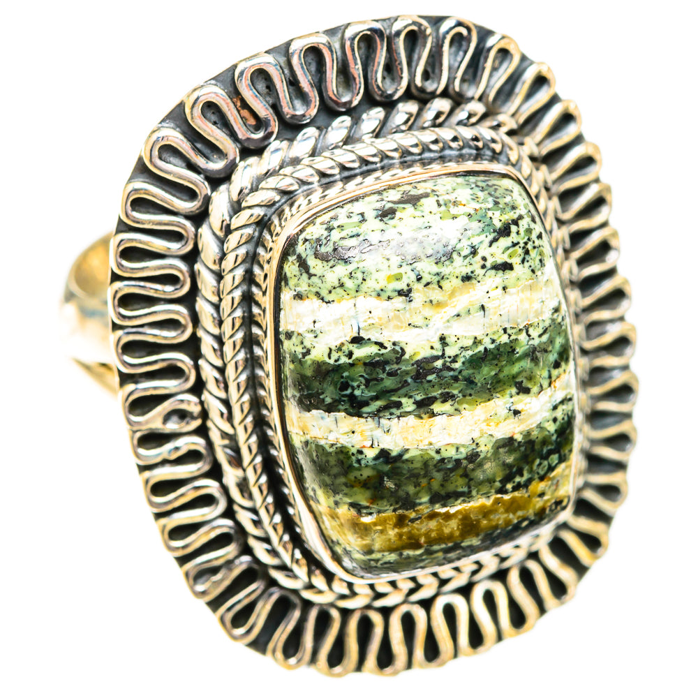Green Swiss Opal Rings handcrafted by Anasilvercos - RING119402 - Photo 2
