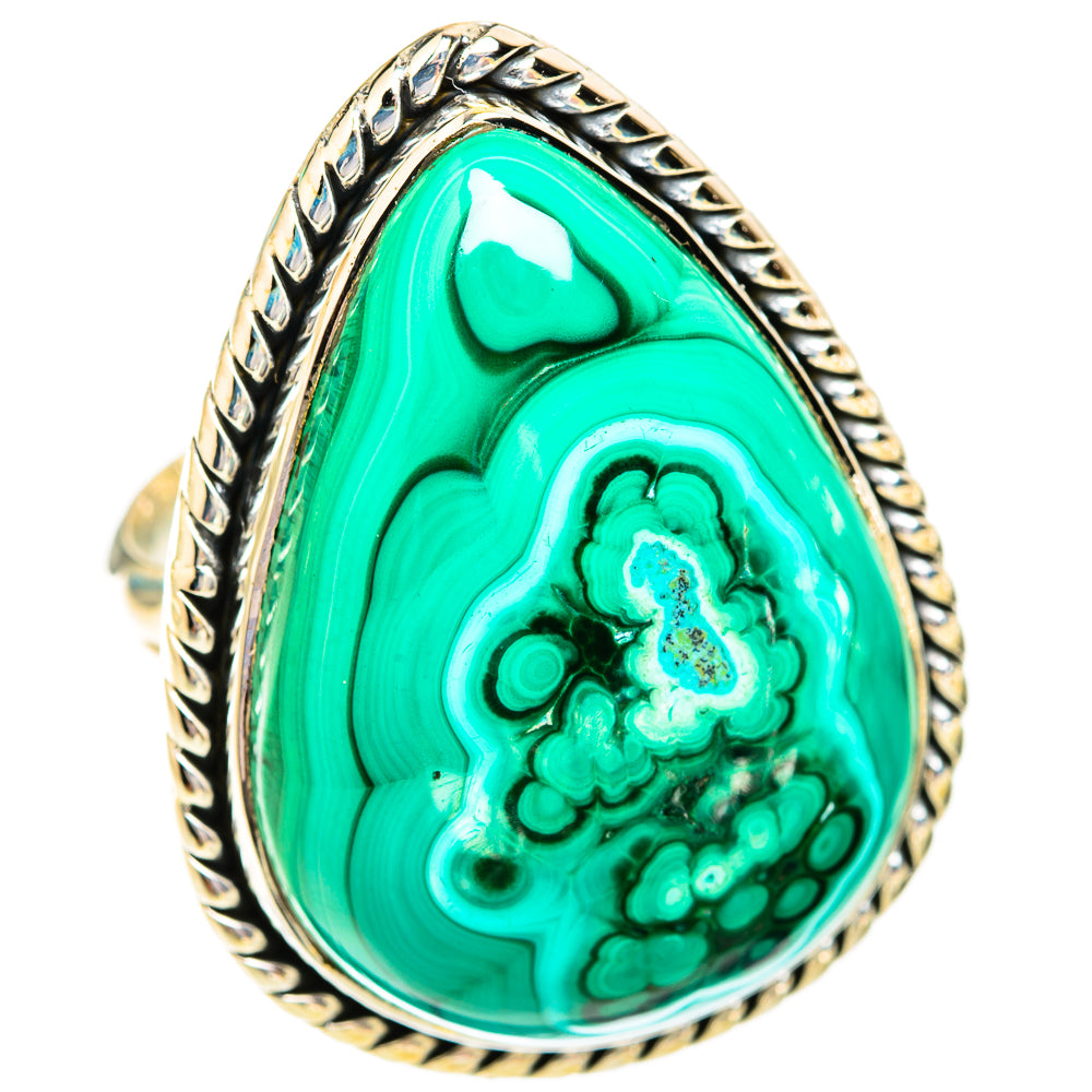 Malachite Rings handcrafted by Anasilvercos - RING119403 - Photo 2