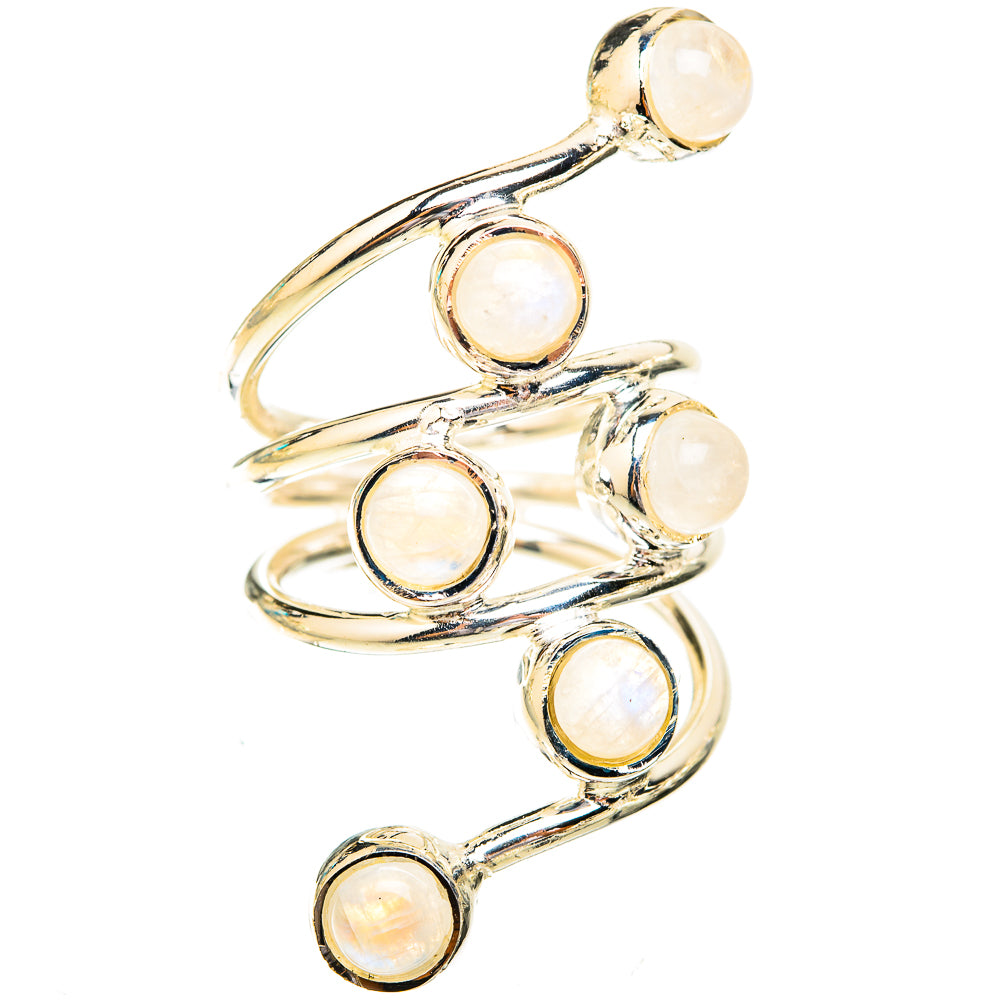 Rainbow Moonstone Rings handcrafted by Anasilvercos - RING119425 - Photo 2