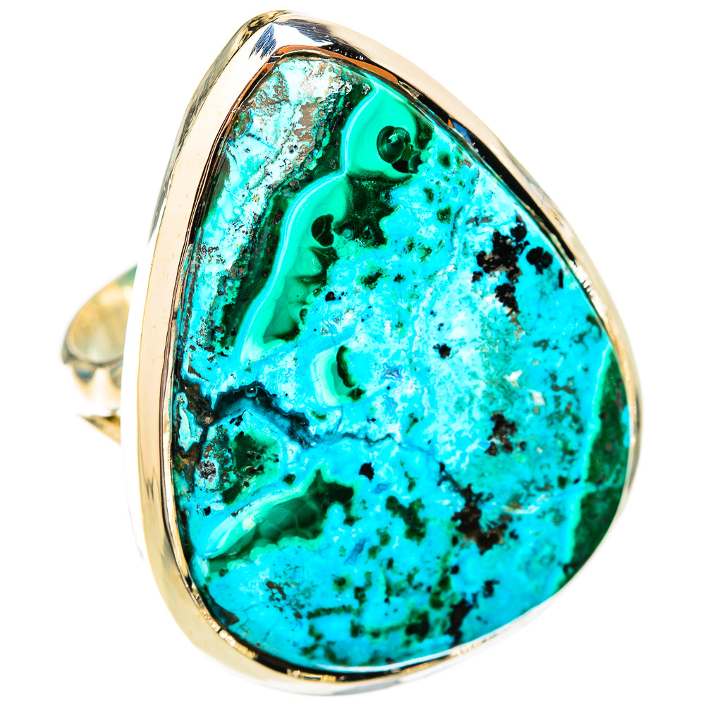 Chrysocolla In Malachite Rings handcrafted by Anasilvercos - RING119429 - Photo 2