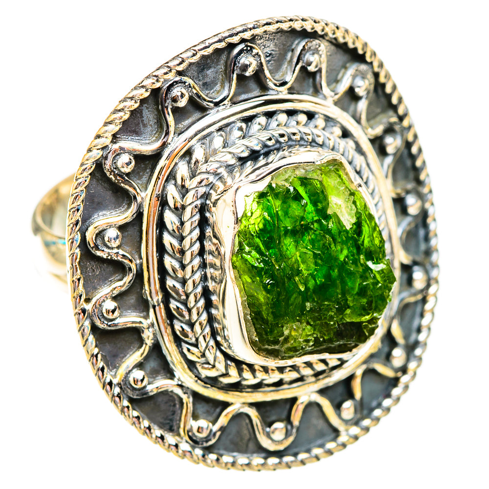 Chrome Diopside Rings handcrafted by Anasilvercos - RING119436 - Photo 2