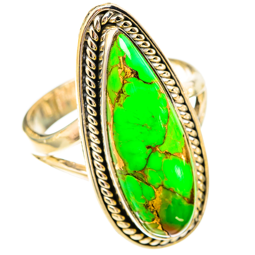Green Copper Composite Turquoise Rings handcrafted by Anasilvercos - RING119437 - Photo 2
