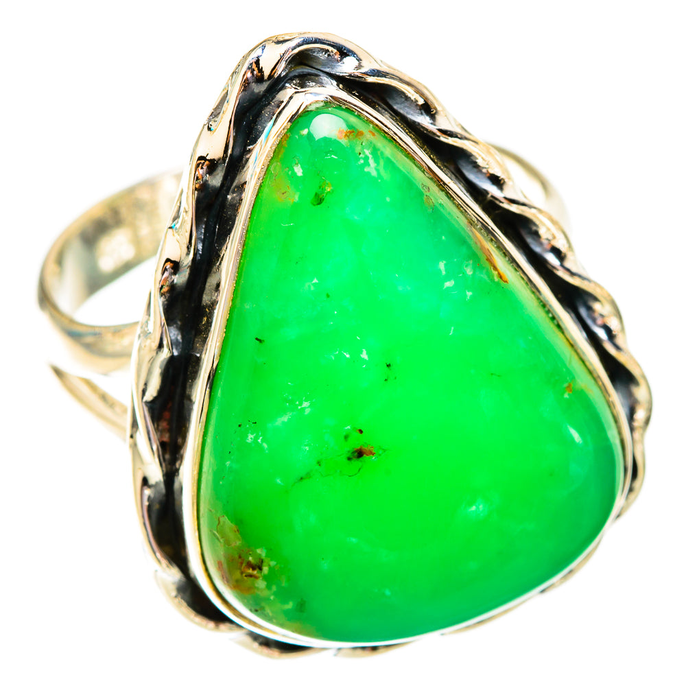 Chrysoprase Rings handcrafted by Anasilvercos - RING119442 - Photo 2