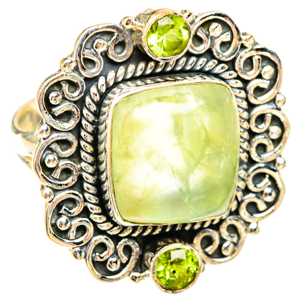 Prehnite, Peridot Rings handcrafted by Anasilvercos - RING119444 - Photo 2