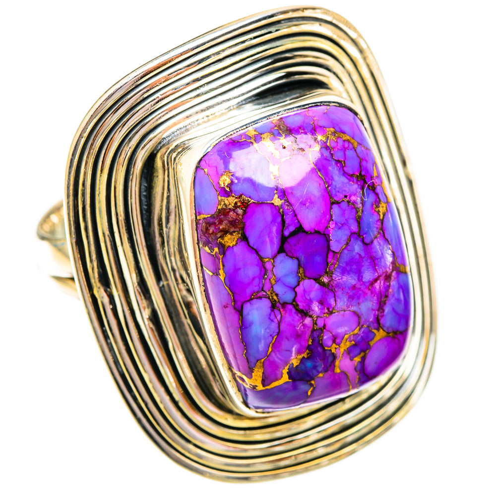 Purple Copper Composite Turquoise Rings handcrafted by Anasilvercos - RING119455 - Photo 2