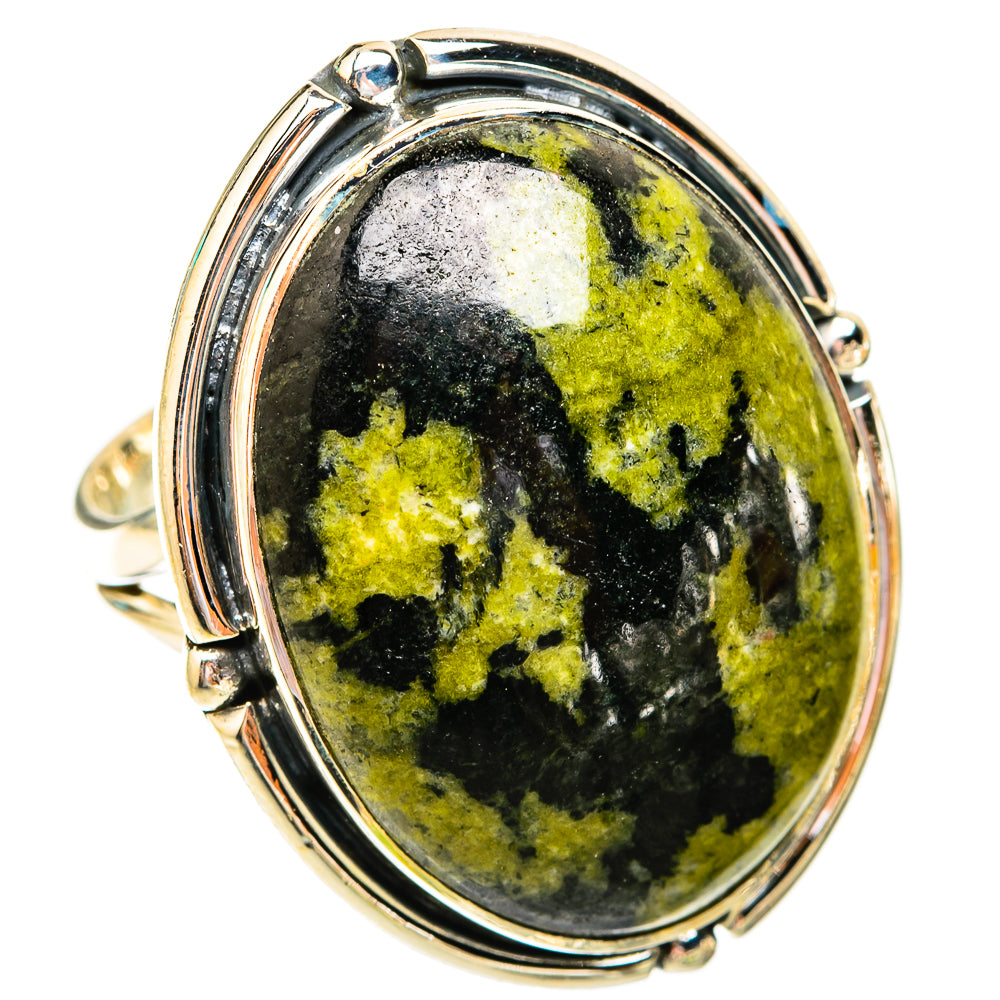 Serpentine Stone Rings handcrafted by Anasilvercos - RING119478 - Photo 2